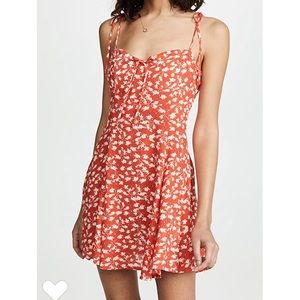 Blue Life - Floral Red Sienna Corset Mini Dress